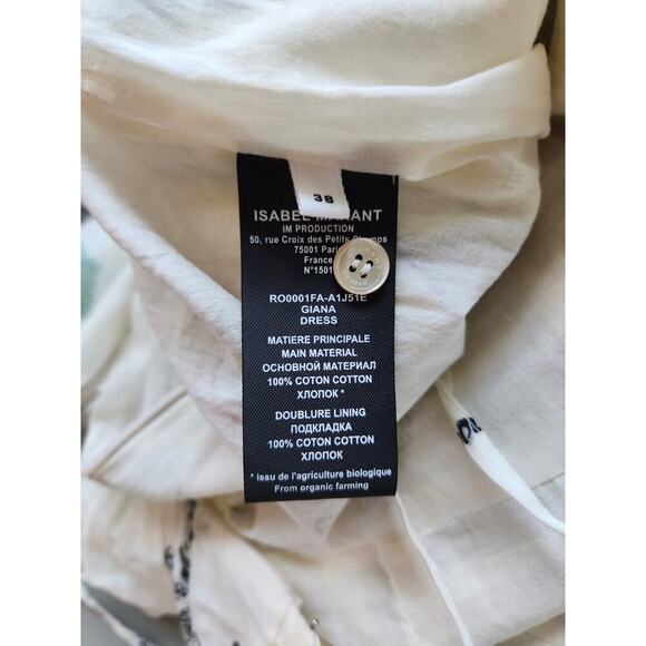 NWT Isabel Marant Etoile Giana Floral Maxi Dress Size 38 US 6 Ecru #1E502 - Picture 13 of 15